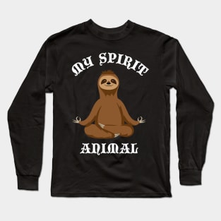 Sloth My Spirit Animal Long Sleeve T-Shirt